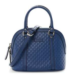 Soft Microguccissima Mini Dome Bag Blue #253716G10B